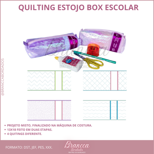 QUILTING PARA ESTOJO ESCOLAR